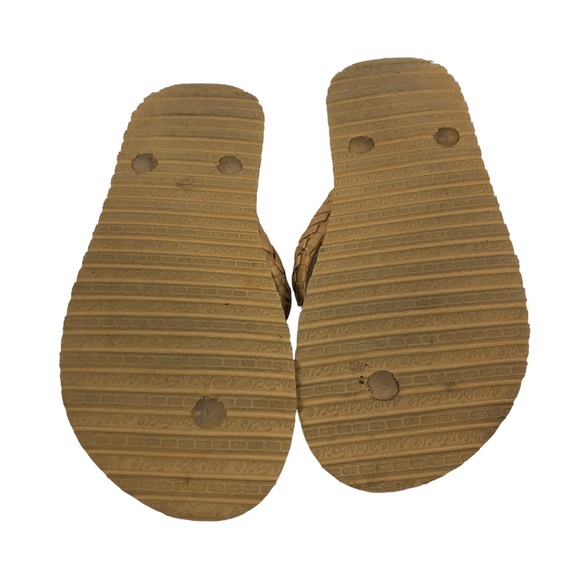 American Eagle Rattan Natural Flip Flops size Large - Picture 8 of 8